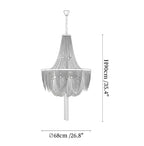 Silver Chain Tassel Chandelier