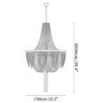 Silver Chain Tassel Chandelier