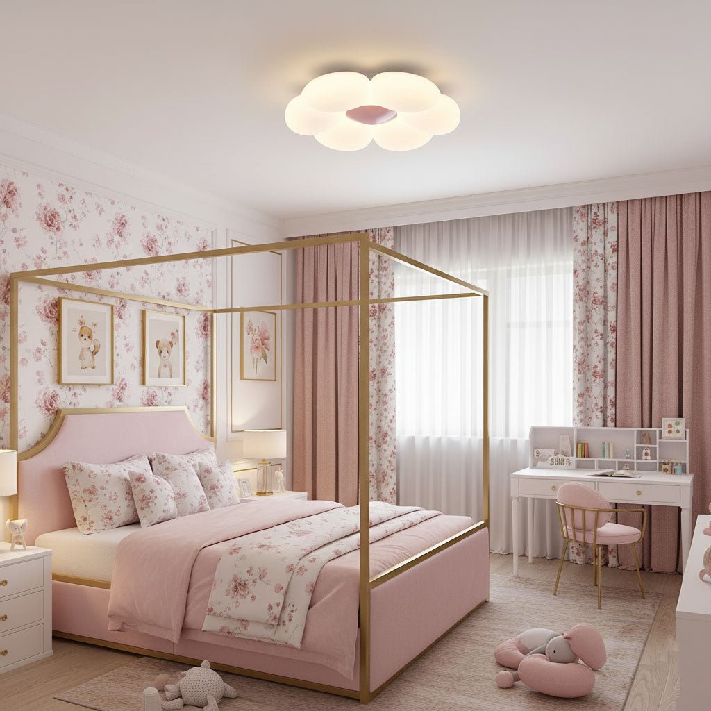 Six - leaf Flower Kids Room Ceiling Lamp