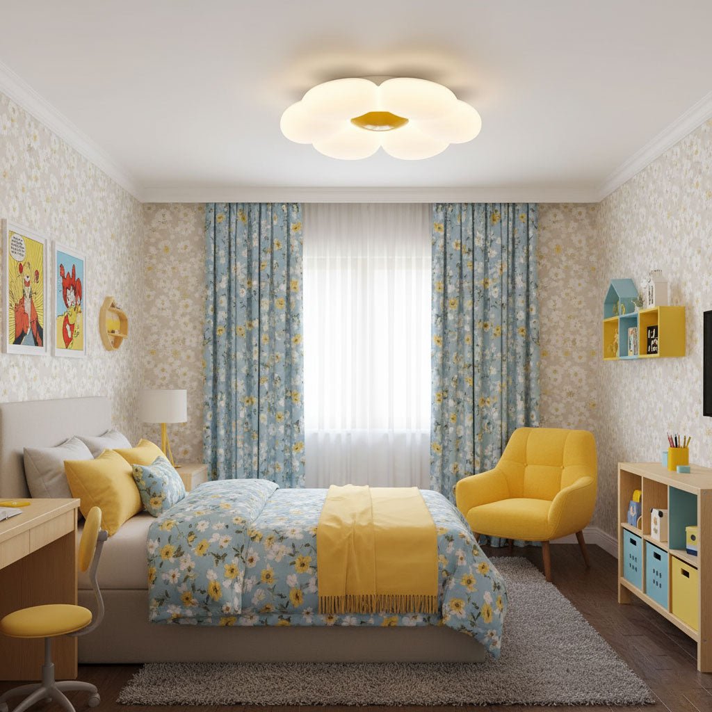 Six - leaf Flower Kids Room Ceiling Lamp