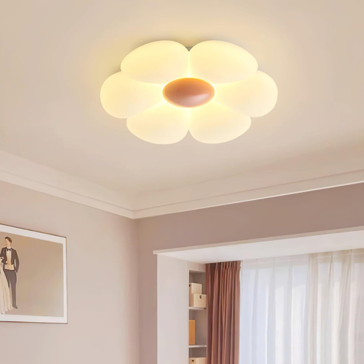 Six - leaf Flower Kids Room Ceiling Lamp