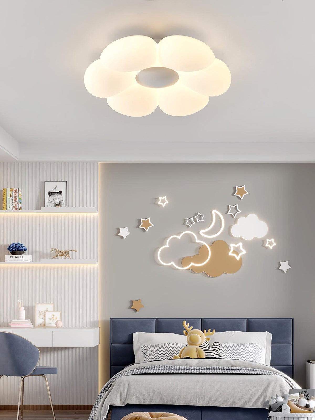 Six - leaf Flower Kids Room Ceiling Lamp