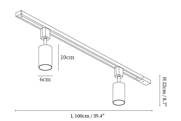 Sleek Cylinder Track Light