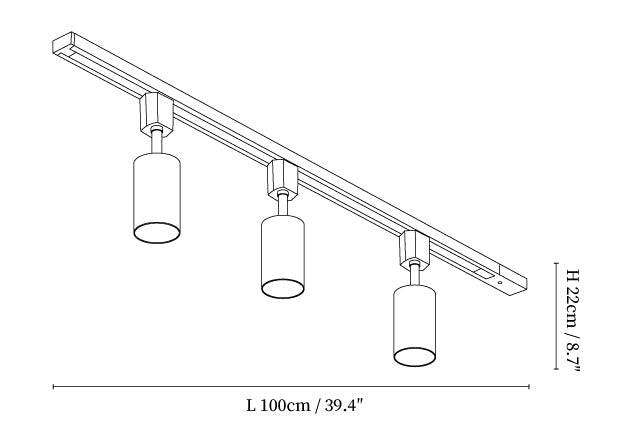 Sleek Cylinder Track Light