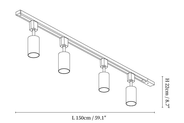 Sleek Cylinder Track Light