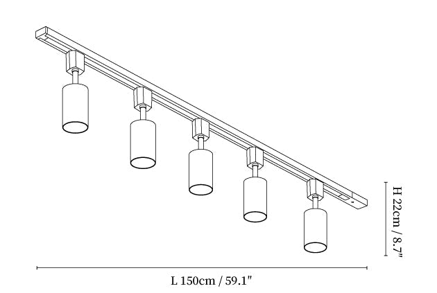 Sleek Cylinder Track Light