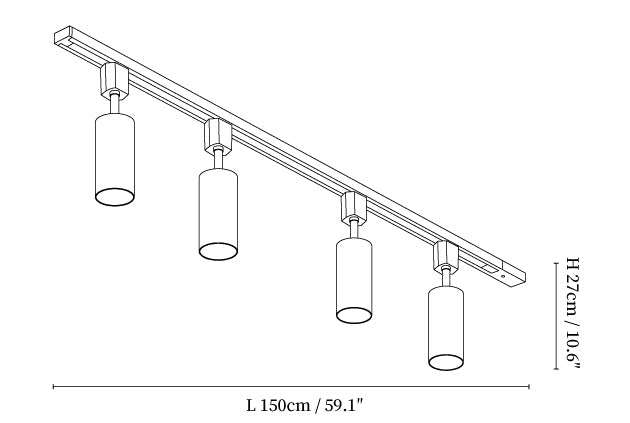 Sleek Cylinder Track Light