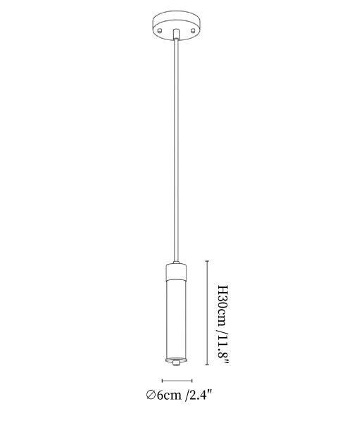 Slender Alabaster Column Chandelier