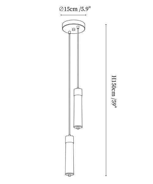 Slender Alabaster Column Chandelier