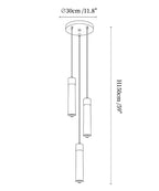 Slender Alabaster Column Chandelier