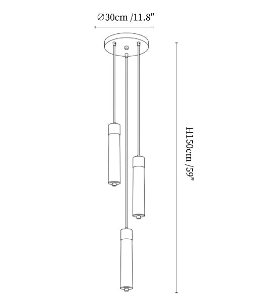 Slender Alabaster Column Chandelier