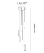Slender Alabaster Column Chandelier