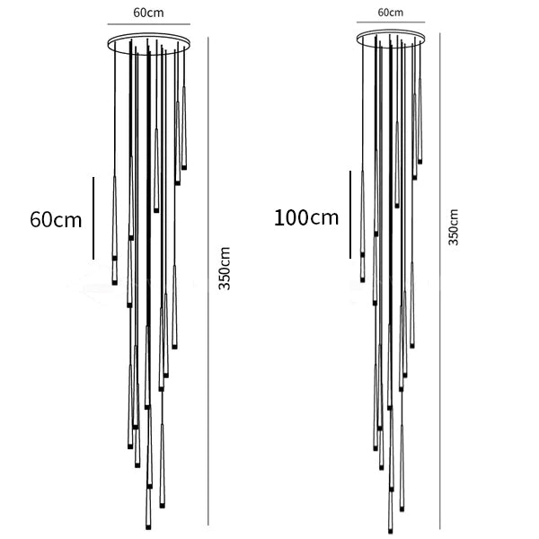 Slender Cone Chandelier
