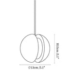 Sliced Travertine Globe Pendant Lamp