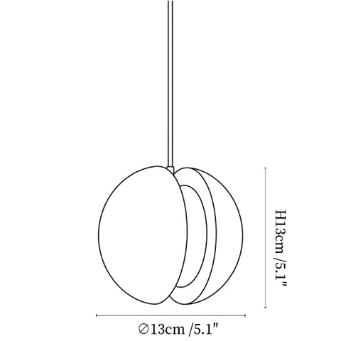 Sliced Travertine Globe Pendant Lamp