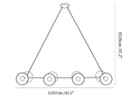 Slim Brass Linear Chandelier