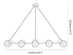 Slim Brass Linear Chandelier