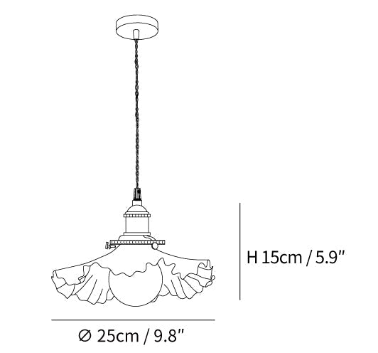 Small Floral Pendant Lamp