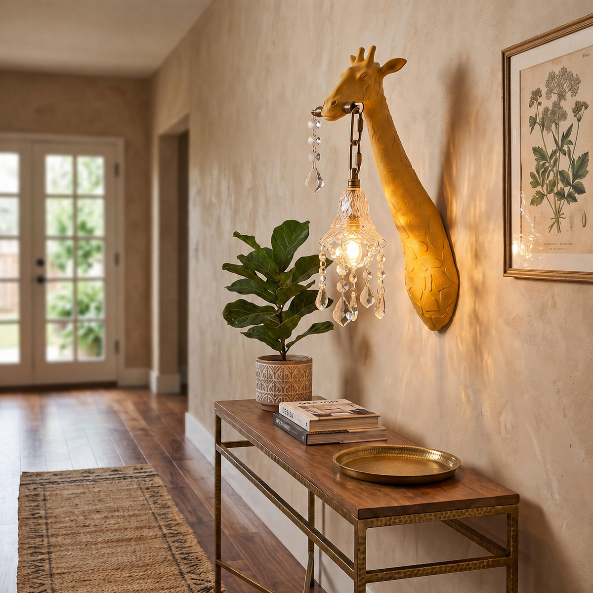 Giraffe Crystal Wall Lamp
