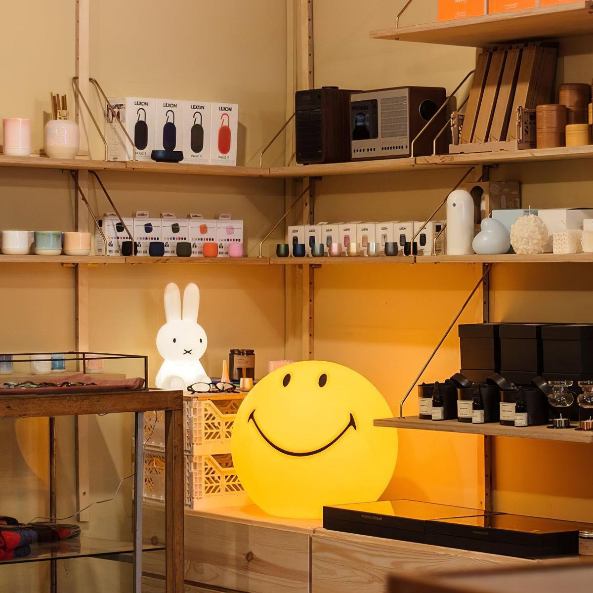 Smiling Rechargeable Built - in Battery Table Lamp