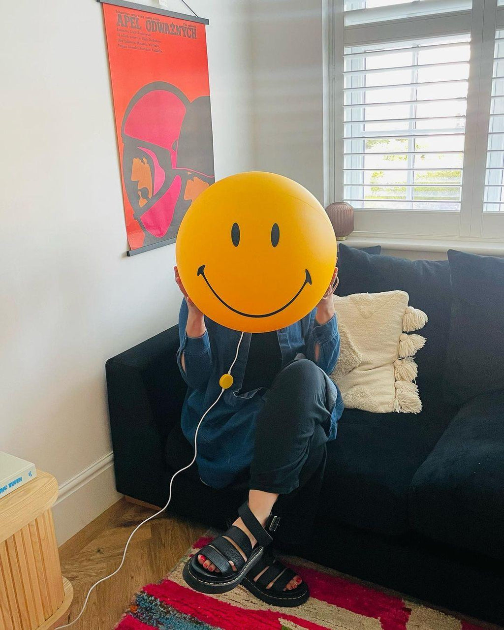 Smiling Rechargeable Built - in Battery Table Lamp