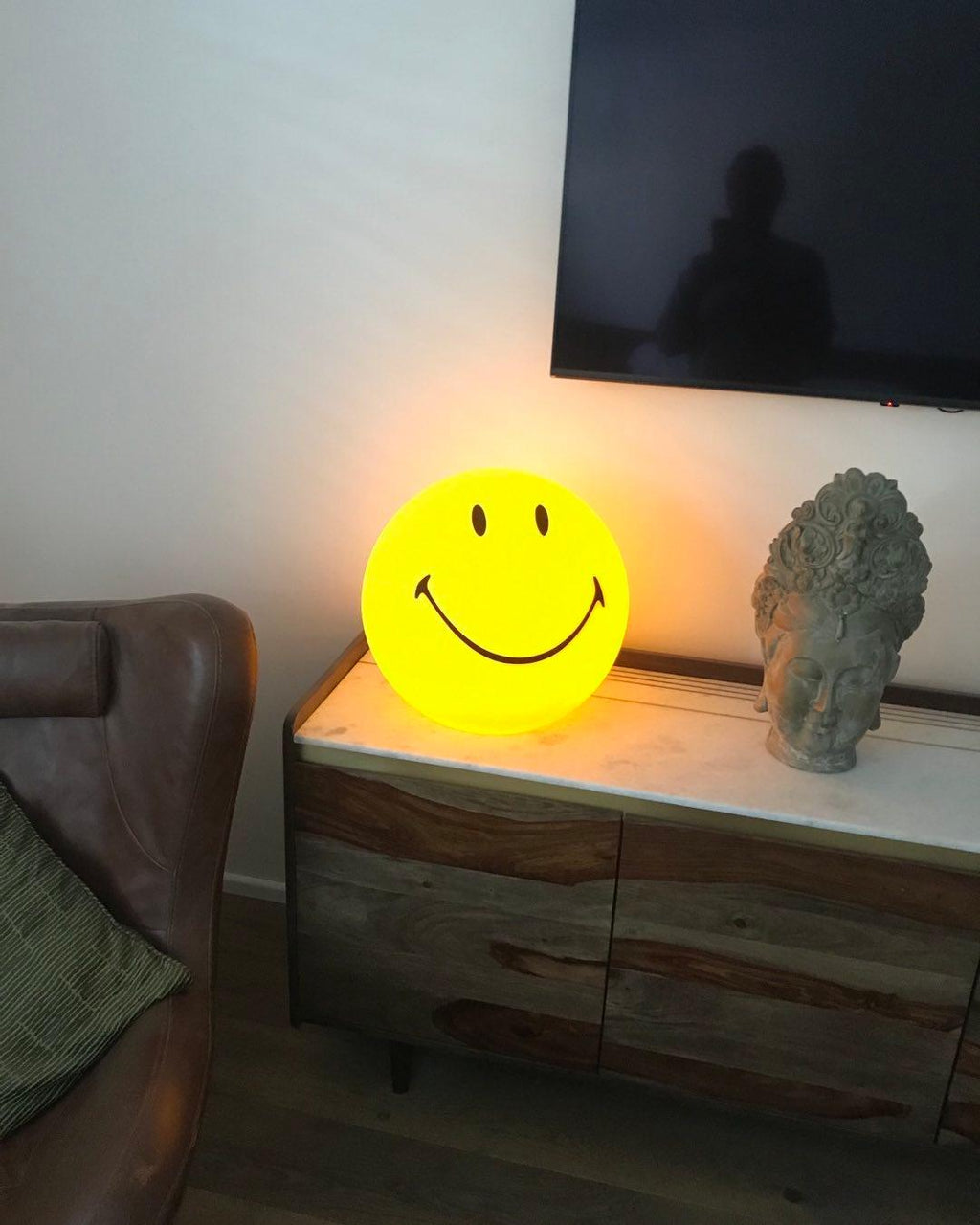 Smiling Rechargeable Built - in Battery Table Lamp