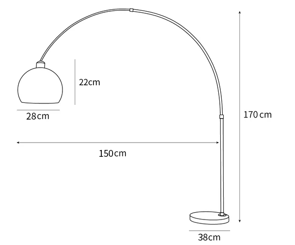 Sneedville Arched Floor Lamp