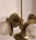Snowflake Alabaster Orb Chandelier