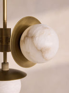 Snowflake Alabaster Orb Chandelier