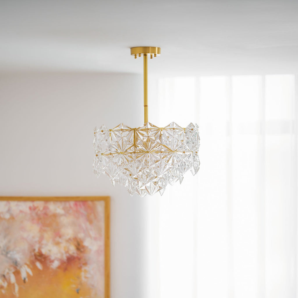 Snowflake Glass Chandelier