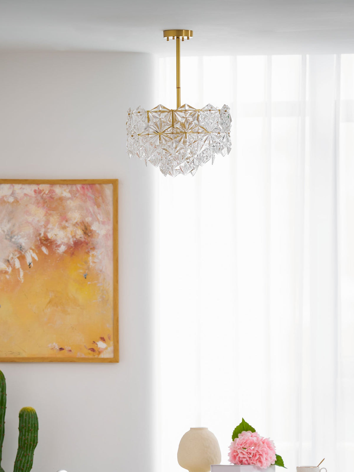 Snowflake Glass Chandelier