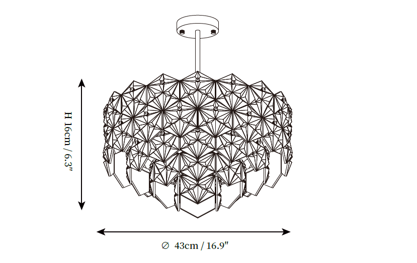 Snowflake Glass Chandelier