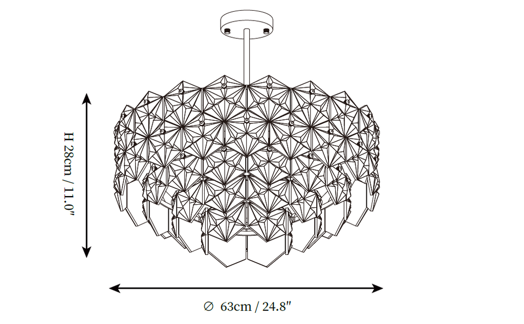 Snowflake Glass Chandelier