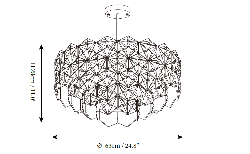Snowflake Glass Chandelier