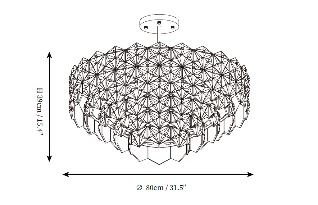 Snowflake Glass Chandelier