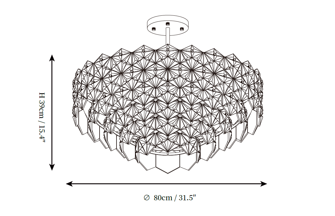 Snowflake Glass Chandelier