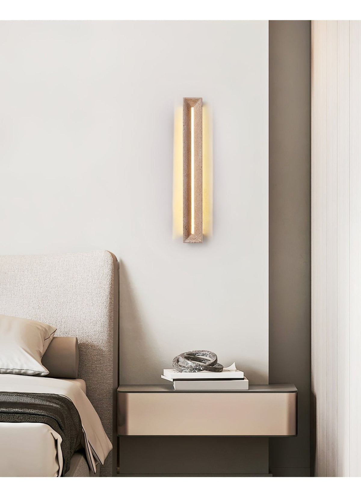 Solace Travertine Beam Wall Light