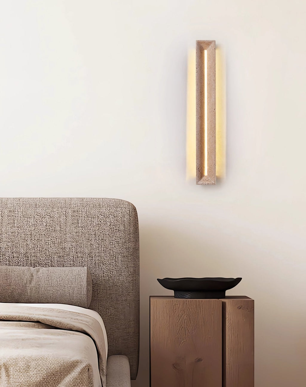 Solace Travertine Beam Wall Light