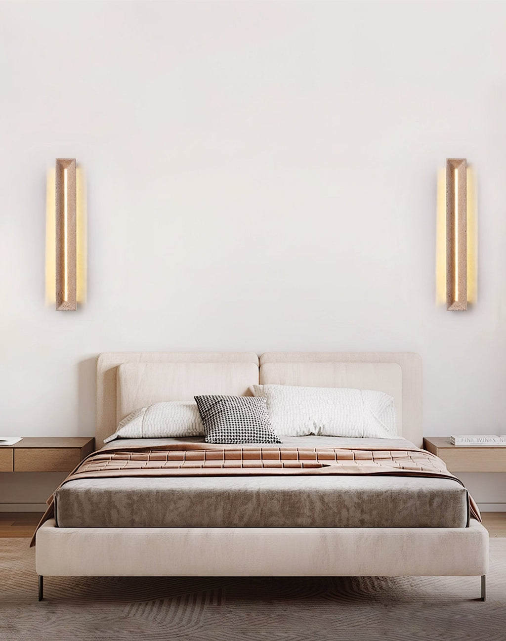 Solace Travertine Beam Wall Light
