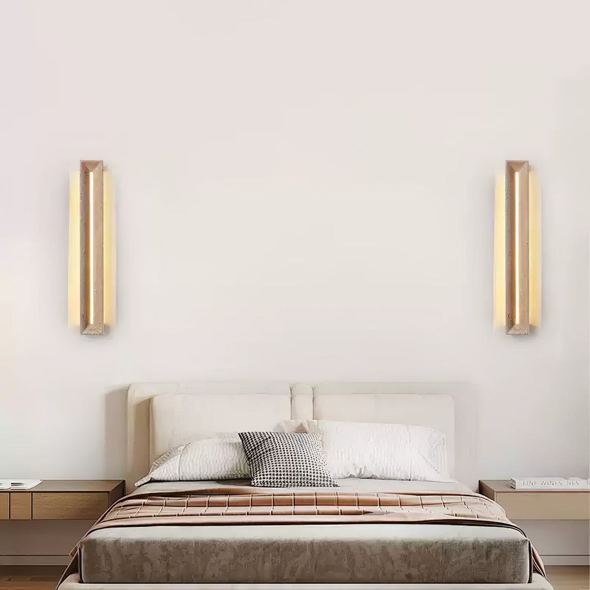 Solace Travertine Beam Wall Light