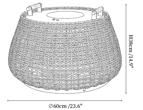Solara Weave Outdoor Lantern Lamp