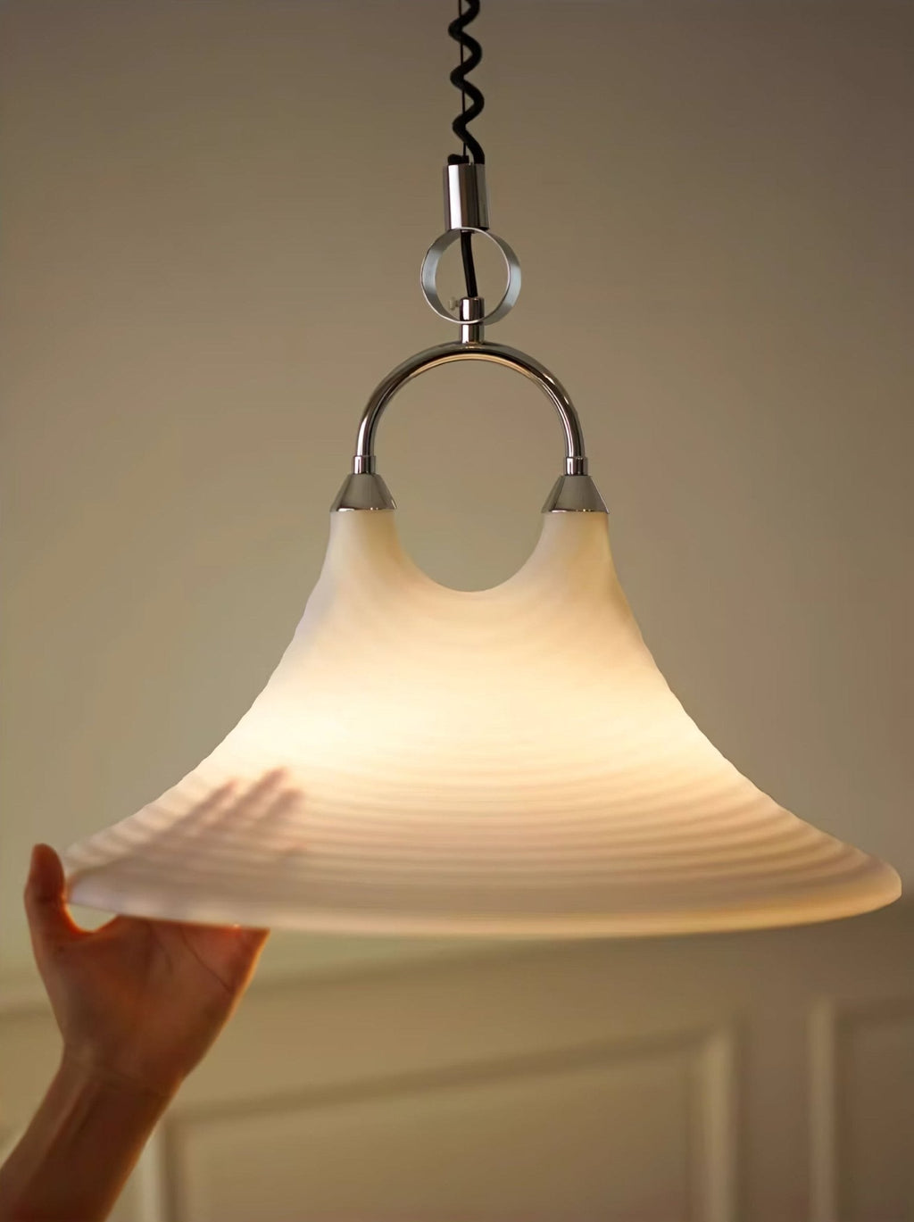 Solari Swirl Glass Pendant Light