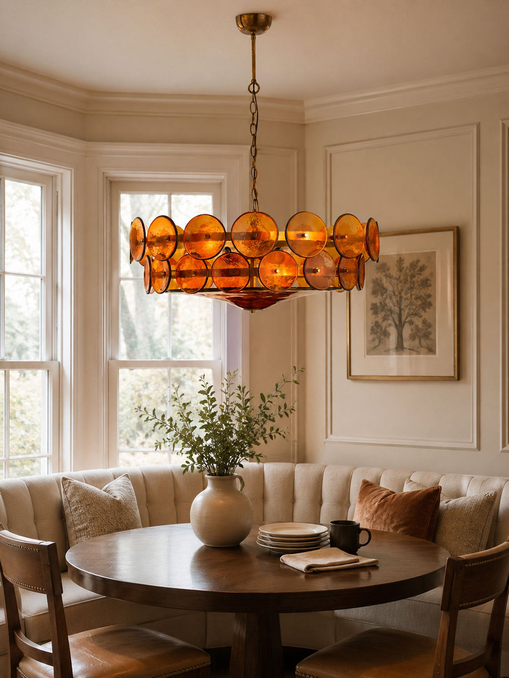 Solaris Disc Glass Chandelier