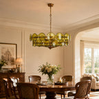 Solaris Disc Glass Chandelier