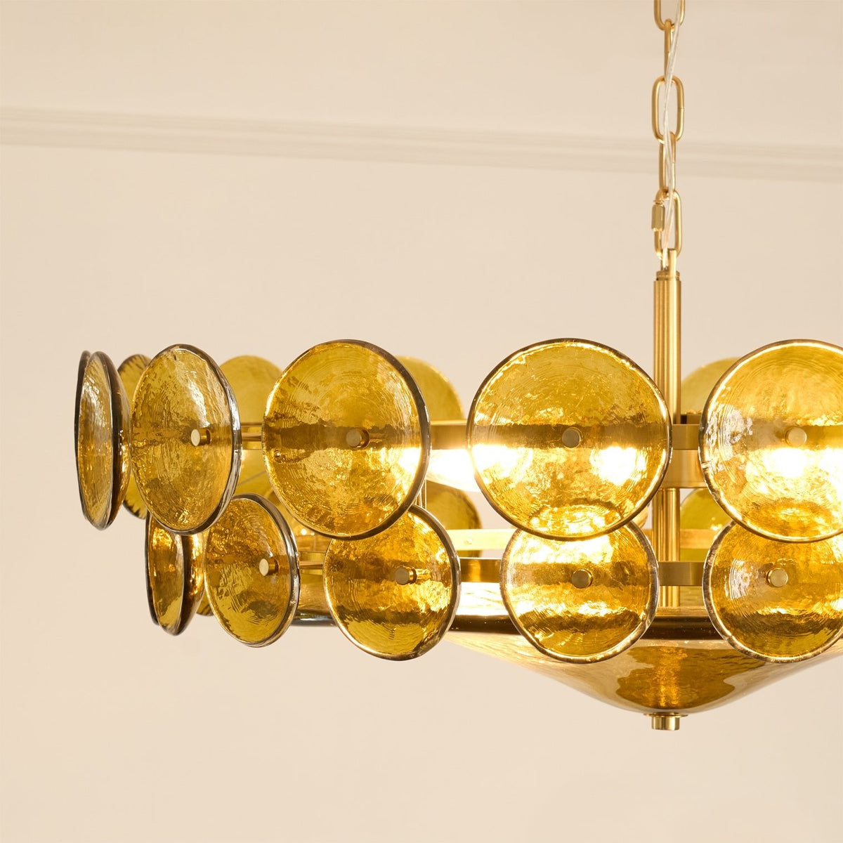 Solaris Disc Murano Chandelier