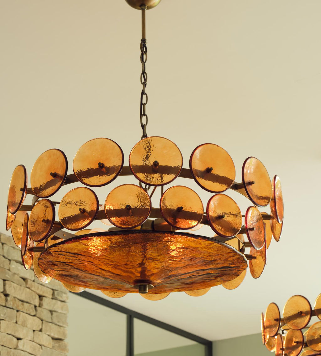 Solaris Disc Murano Chandelier