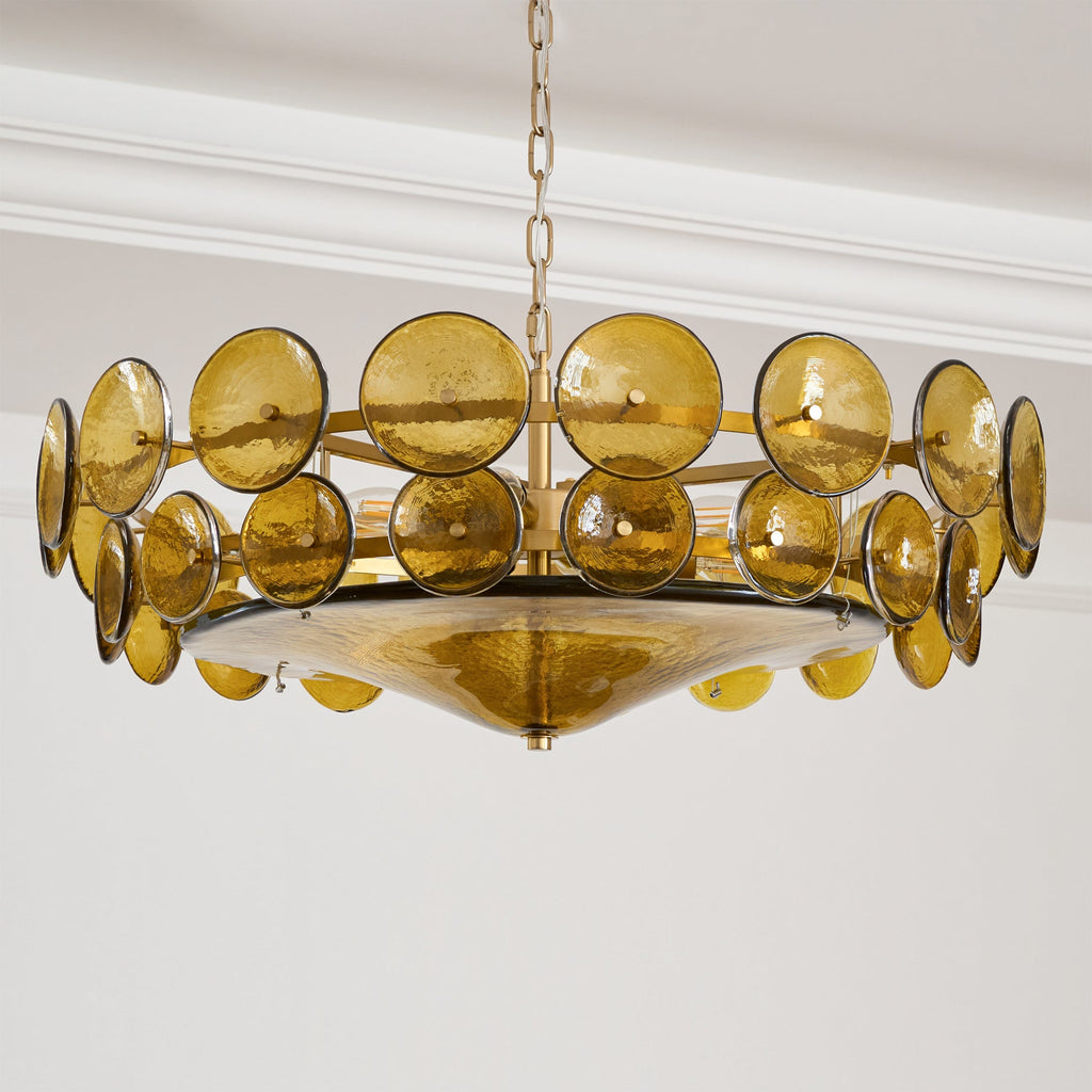 Solaris Disc Murano Chandelier