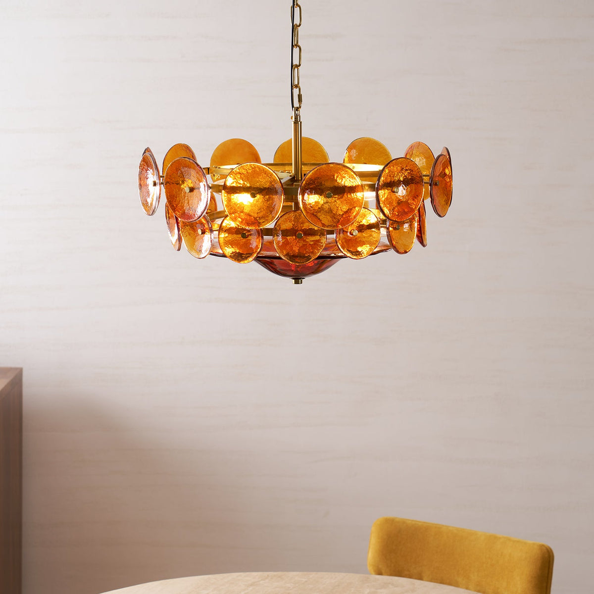 Solaris Disc Murano Chandelier