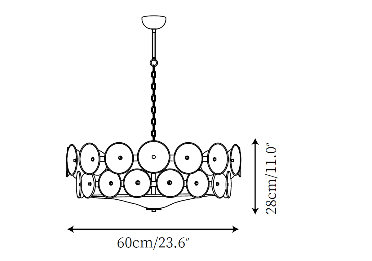 Solaris Disc Murano Chandelier