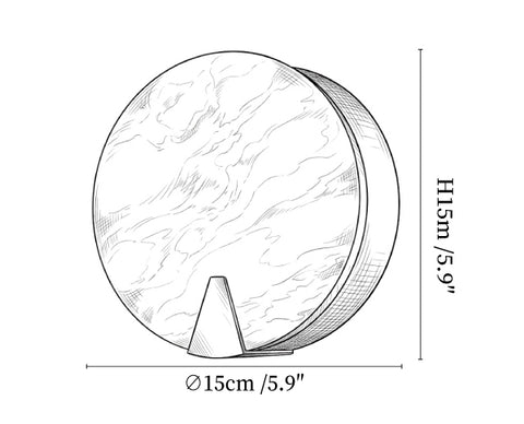 Solaris Halo Alabaster Wall Light